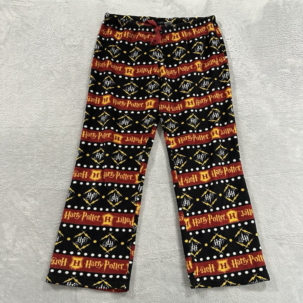 HP Harry Potter Cozywear Pajama Pants Unisex XL Red Soft Lounge Sleepwear
